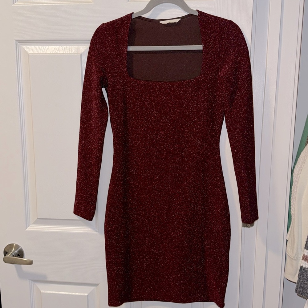 H&M glittery red mini dress